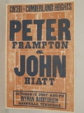 2007 Ryman Auditorium Peter Frampton & John Hyatt Poster