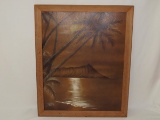 RARE 1954 HALE PUA Wood Framed Hand-Painted Oil On Board