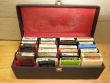 Vintage 8 Track Tapes W/2 Hardshell Cases