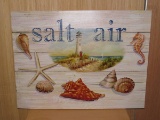 Large SALT AIR Canvas Wood Framed Wall Art