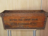 Vintage LARGE Rectangular MeloRipe Fruit Co 40lb. Banana Crate W/Metal Corners