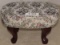 Floral Padded Top Fabric Stool W/Curved Feet By Coaster Furniture