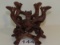5 Head African Unity Interlocking Statue Carved From Solid Piece Of Wood