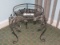 Short Ornate Wrought Iron Plant Stand W/Curved Feet