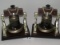Unique 1974 Matching Musical Glass Liberty Bell Whiskey Decanters