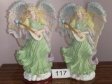Large Matching Composite Angels-One W/Wood Base