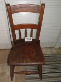 Vintage Solid Wood Half Back Spindle Chair