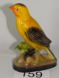 Vintage Made In Korea Molded Plastic Yellow Bird Figure