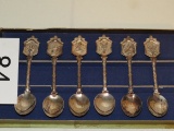 Vintage Silver Tone Spoons W/Detailed Animal Face Handle Tips