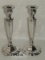 Tall Polished Benedict Proctor Silver Plate Candlesticks #2434