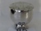 WA Rogers Canada Silver Plated Footed Bowl W/Glass Flower Frog