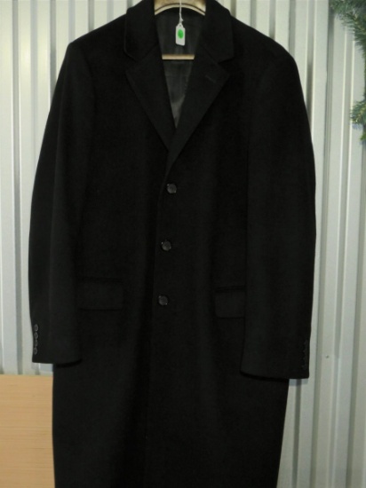 NICE Burton Wool/Cashmere Blend Black Dress Coat
