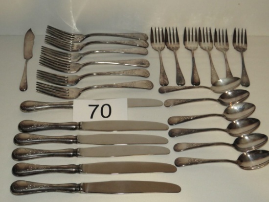Birks "Regency Plate" Cutlery Set W/Felt Storage