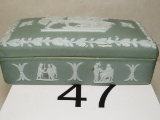 Vintage Wedgewood Sage Green Porcelain Trinket Box