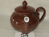 Pillivuyt France Porcelain Side Spout Handled Lidded Teapot