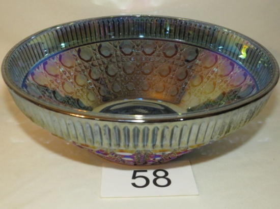Vintage Large Blue/Purple Carnival Glass Bowl