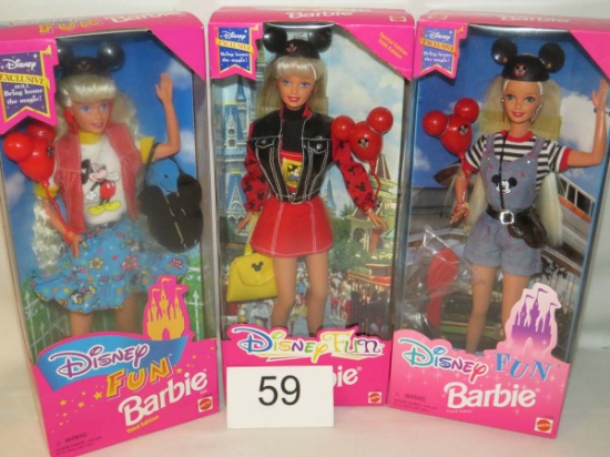 1995, 1996 & 1997 "Disney Fun" Barbies