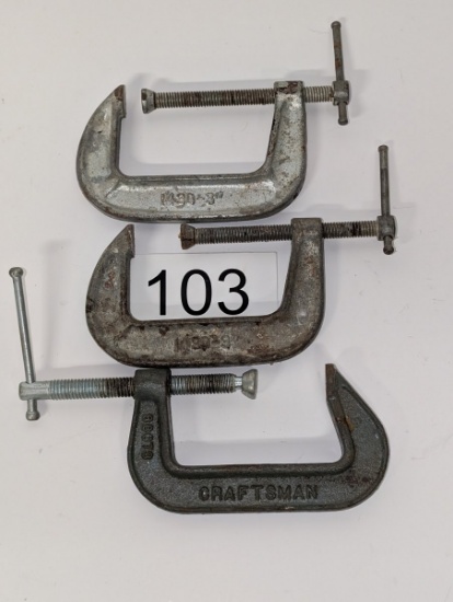 3" Metal C Clamps Including Craftsman