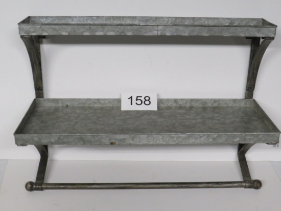 Wall Mount Metal Double Shelf