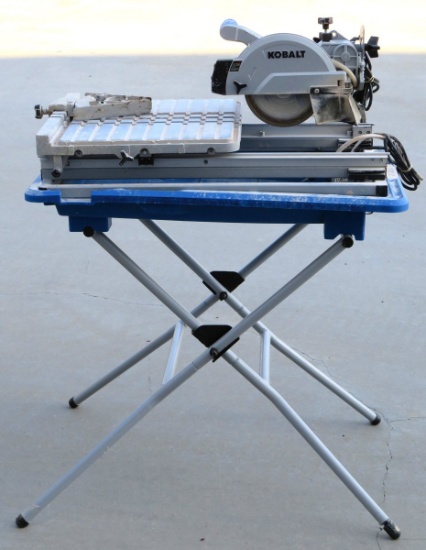 KOBALT Tile Cutter W/Laser, Pump & Kobalt Stand