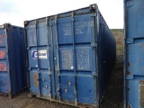 40' Overseas Storage Container, with shelves. (#800-11) (Contents Not Inclu