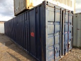 40' Overseas Storage Container, with shelves and contents. (#800-03)