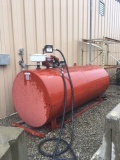1,000 Gallon Double Wall Skid Mounted Fuel Tank, with 110-volt electric pum