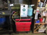 Air Conditioning Charging Gauges, Freon, and Tool Chest