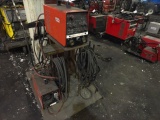 LINCOLN Invertec V-200-T Welder, with wire feeder and cart