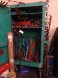 Rolling Cabinet of Knock Wrenches, Bar Clamps, and Assorted Tools