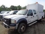 2007 FORD F-450XL Super Duty Crew Cab Utility Truck, VIN# 1FDXW46P17EA86713