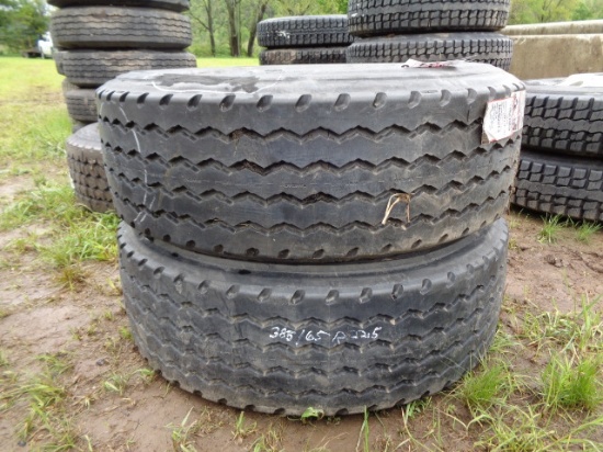 (2) UNUSED 385/65R22.5 Tires