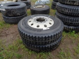 (2) UNUSED 11R24.5 Tires, with aluminum rims