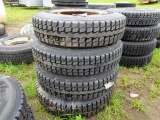 (4) UNUSED 11R24.5 Tires, with rims
