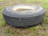 285/75R24.5 Tire, with rim