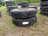 (2) UNUSED 11R22.5 Tires, with rims