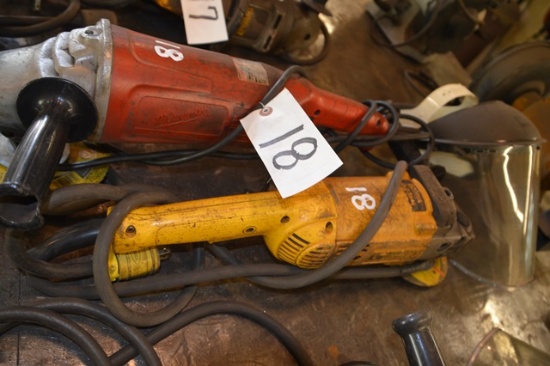 (1) MILWAUKEE and (1) DEWALT Angle Grinder (INDIANA)