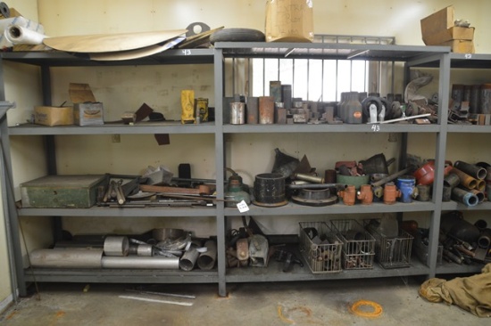 Metal Shelf and Contents (In Tool Room) (BUYER MUST LOAD) (INDIANA)
