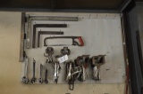 Vise Grips, Levels, and Squares (Hanging on Wall) (INDIANA)