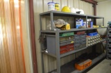 Metal Shelf, with parts bins and contents (In Tool Room) (BUYER MUST LOAD)
