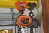 BUDGIT 1 Ton Electric Chain Hoist (Beam Not Included) (BUYER MUST DISMANTLE