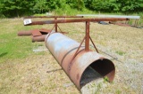 Steel Pipe, Beams, Stock, and Horses (On Elevated Part of Yard) (BUYER MUST