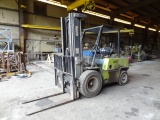 1991 CLARK Model C500-YS80D, 8,000# Pneumatic Tired Forklift, s/n Y685-0009