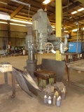 CINCINNATI BICKFORD 2E Drill Press, s/n 254, with vise, metal bench, and bi