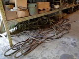 (5 Sections) Pallet Racking, with parts (wire rope slings, trolleys, wire r