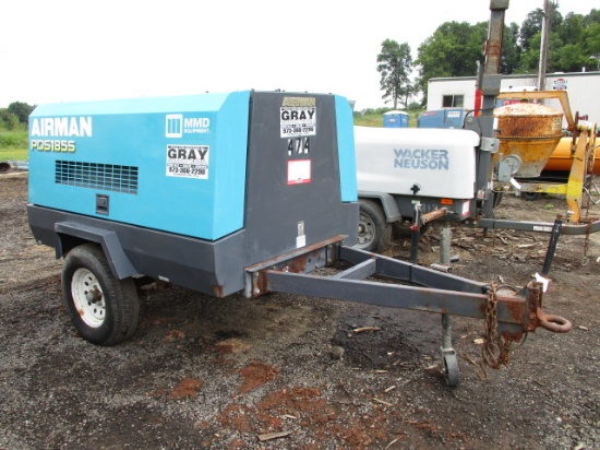 2005 AIRMAN Model PDS185S, 185CFM Portable Air Compressor, s/n B4-6B41474,