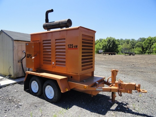 WINCO 125KW Portable Generator, powered by Allis Chalmers 68ST diesel engin