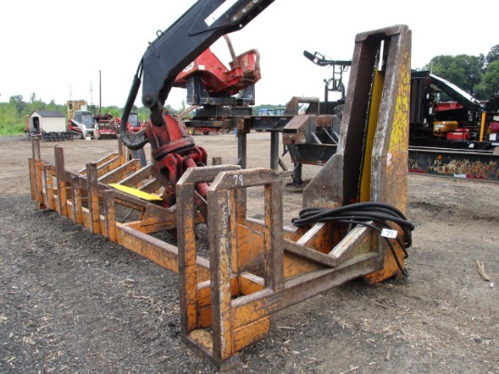 CTR Hydraulic Log Slasher, equipped with log bunk, 48" chain saw bar, and U