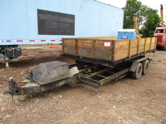 1967 REINCO Tandem Axle Dump Trailer, 14'x7' dump body, gas pony motor. In fair conditi