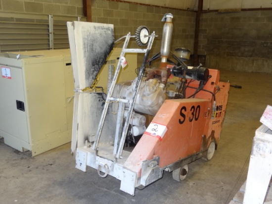 CORE CUT Model CC6500 Walk Behind Concrete Saw, s/n 1259335, powered by Wis